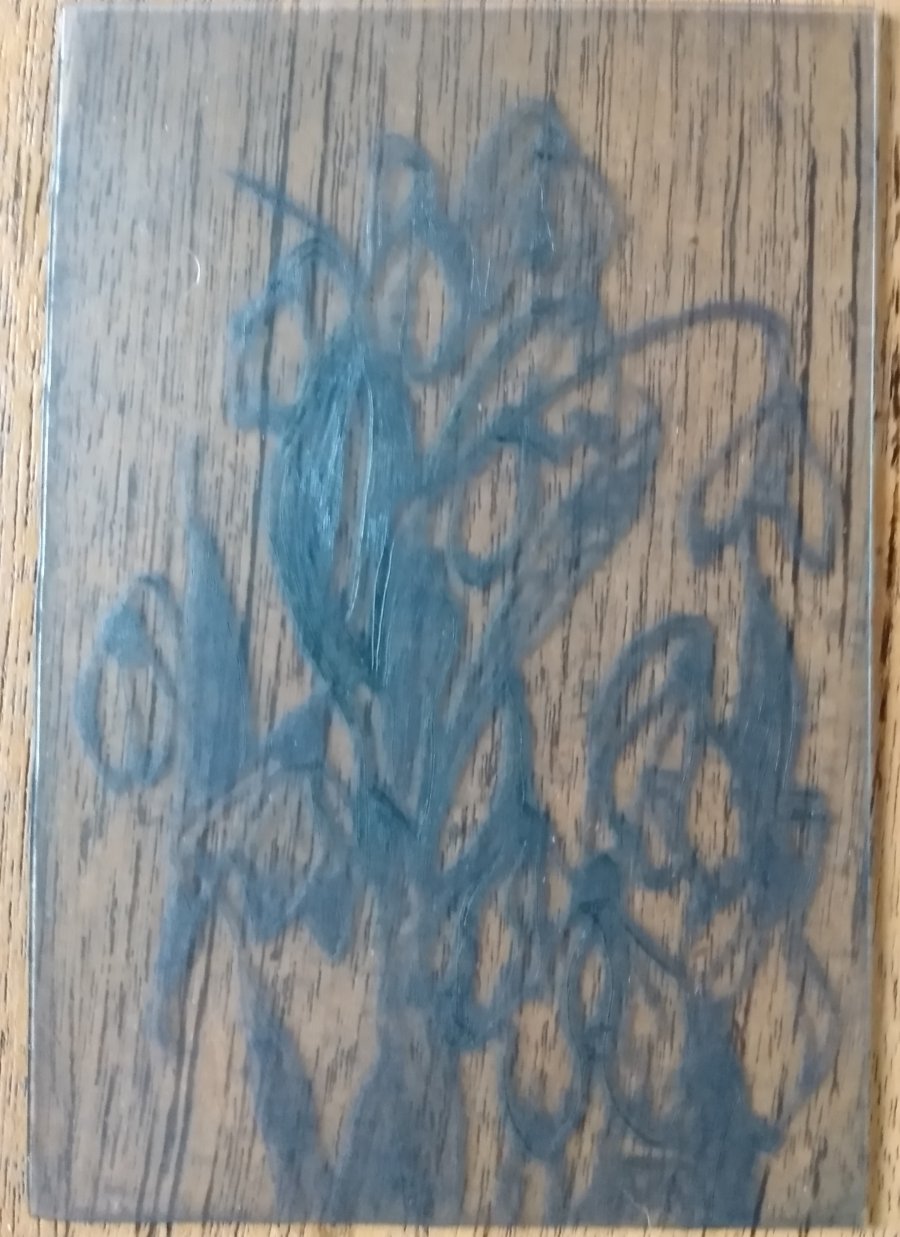 plaat met droge naald afbeelding